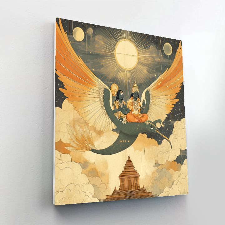 Garuda Courier Through The Ringed Planet Sky Paint by numbers kits