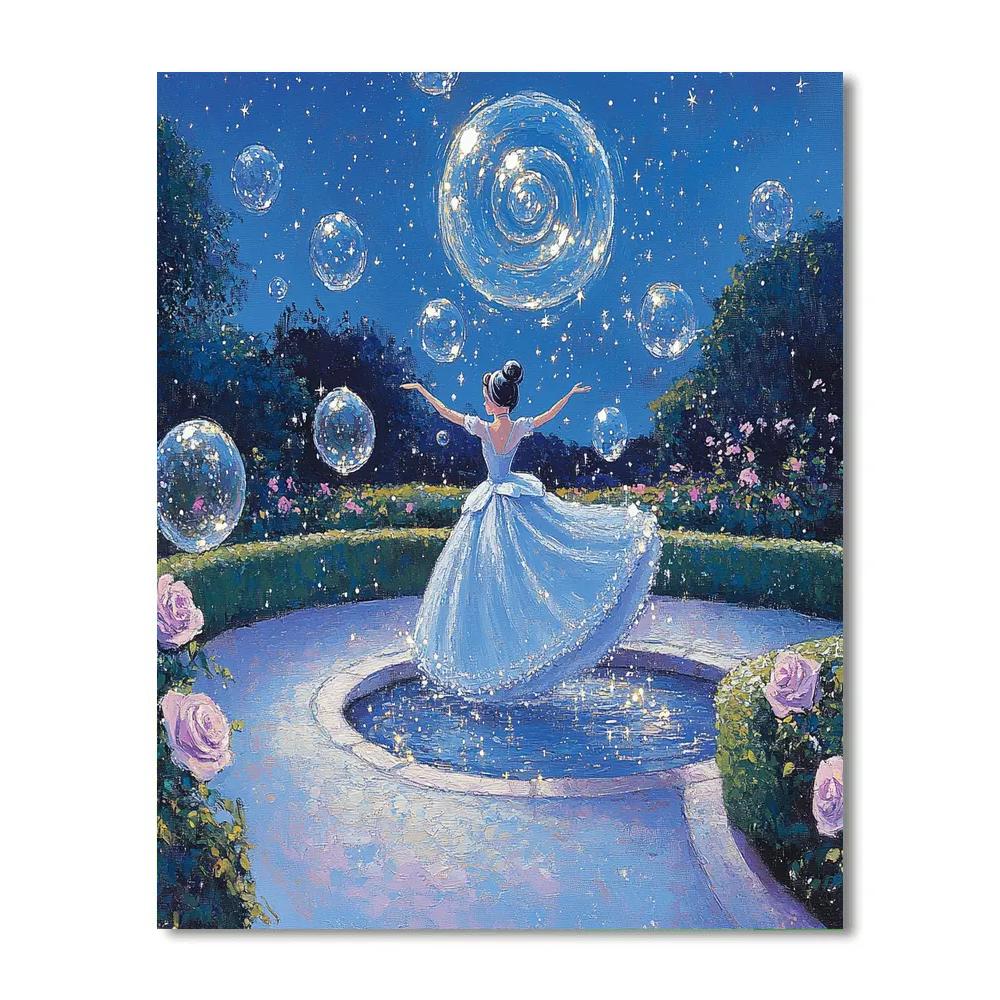 Cinderella Bubble Comet Garden painting number kit
