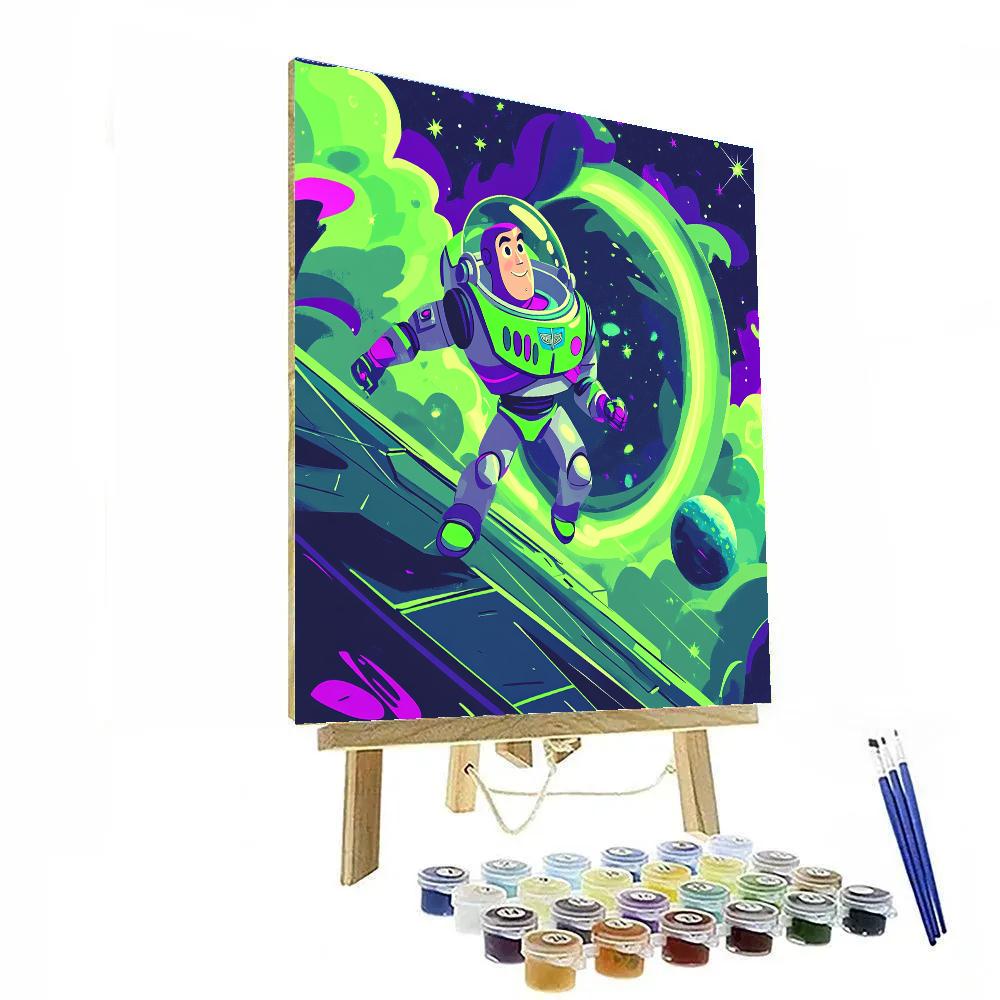 Buzz Lightyear Neon Nebula Training Paint by numbers kits