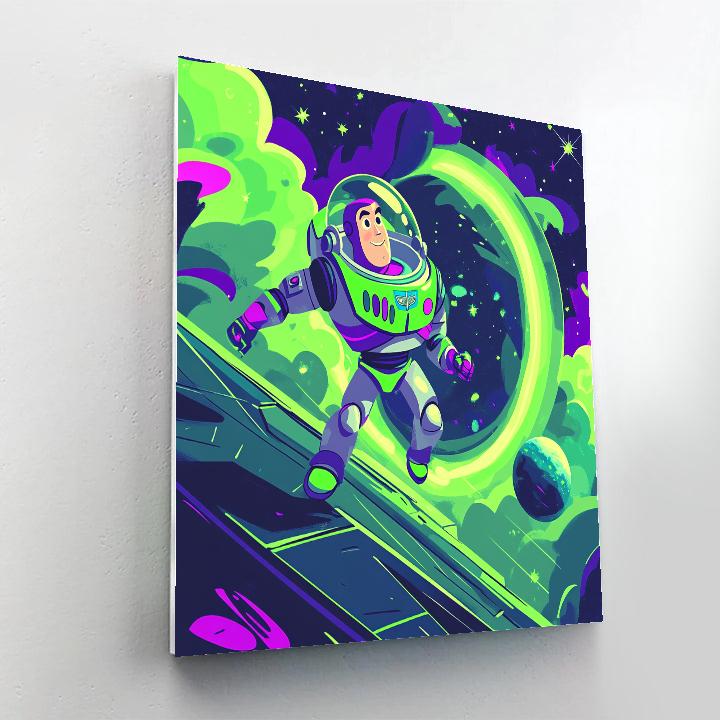 Buzz Lightyear Neon Nebula Training Paint by numbers kits