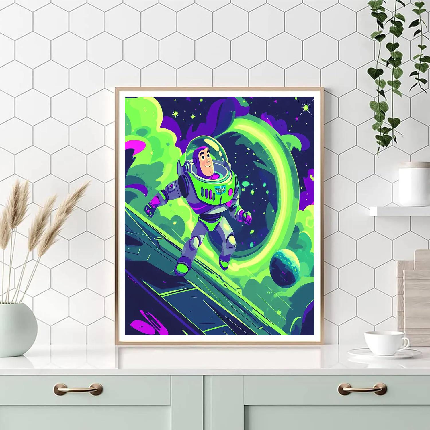 Buzz Lightyear Neon Nebula Training Paint by numbers kits