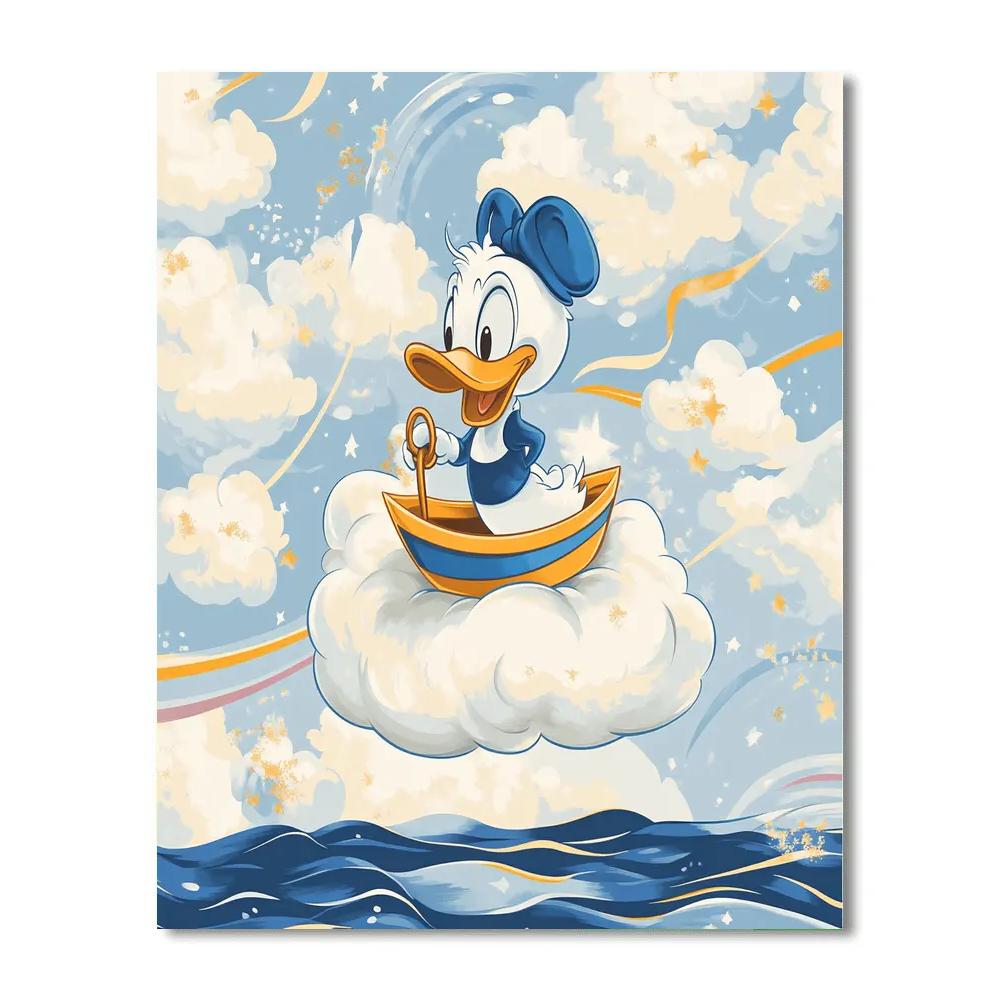 Donald Duck Cloud Sailor Voyage DIY paint by numbers