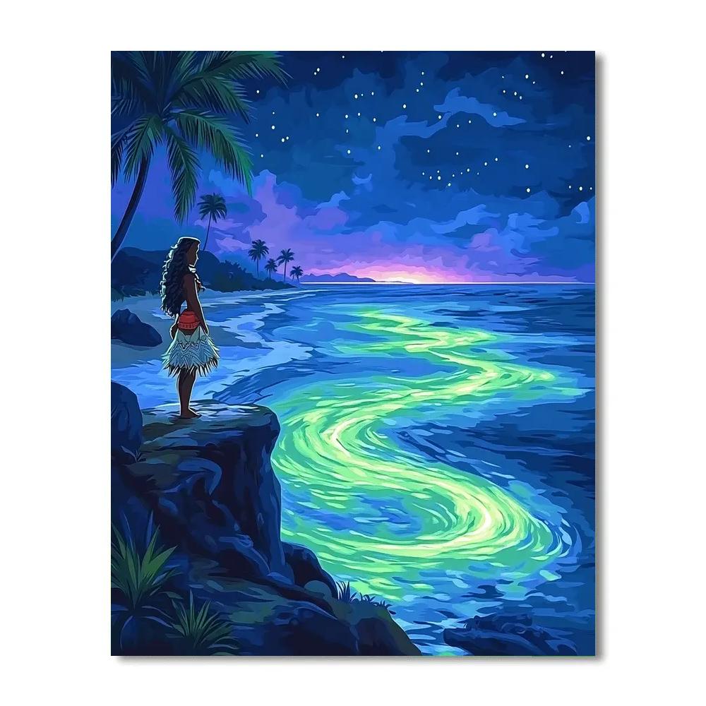 Moana Aurora Wave Explorer paint by numbers