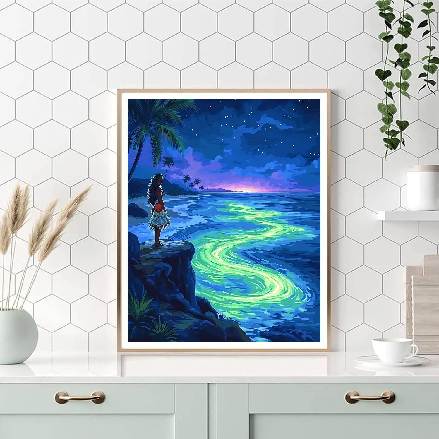 Moana Aurora Wave Explorer paint by numbers