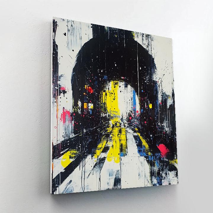 Jackson Pollock Inspired Citylights After Rain Paint by numbers kits