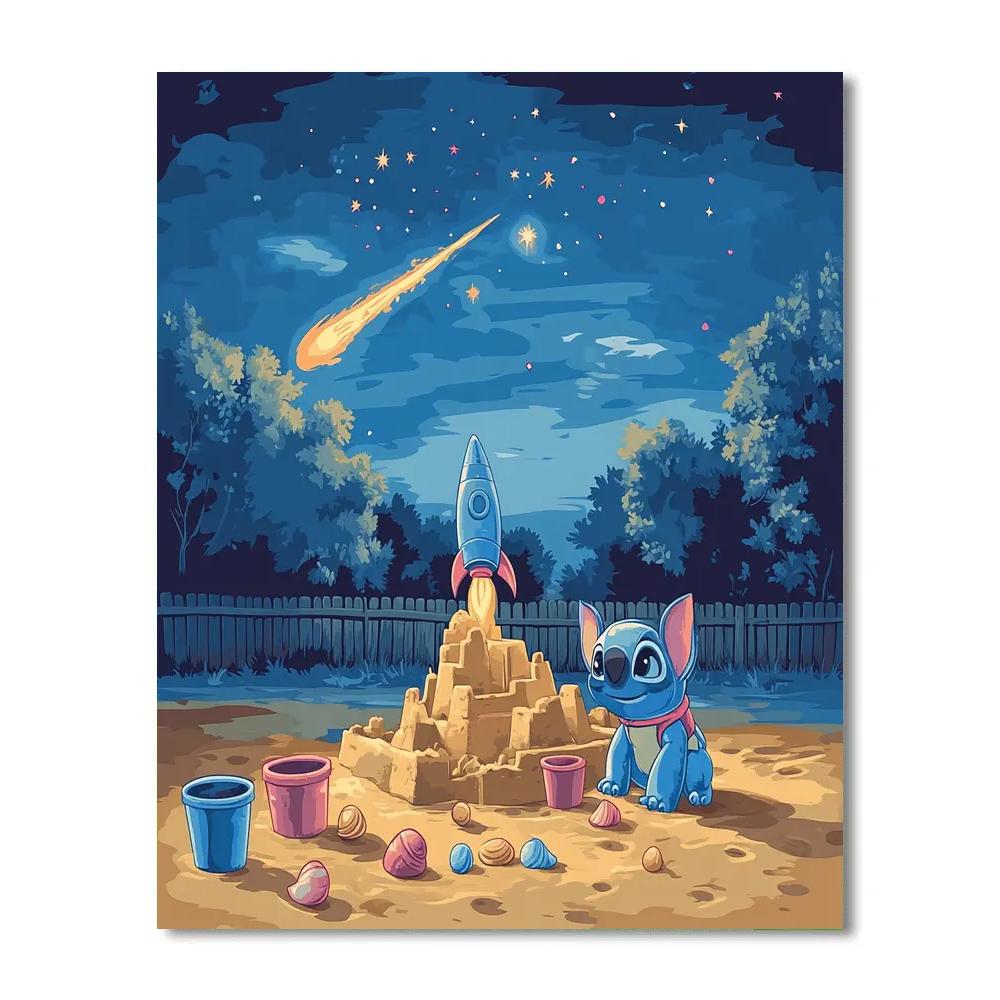 Stitch Meteor Shower Sandbox painting number kit