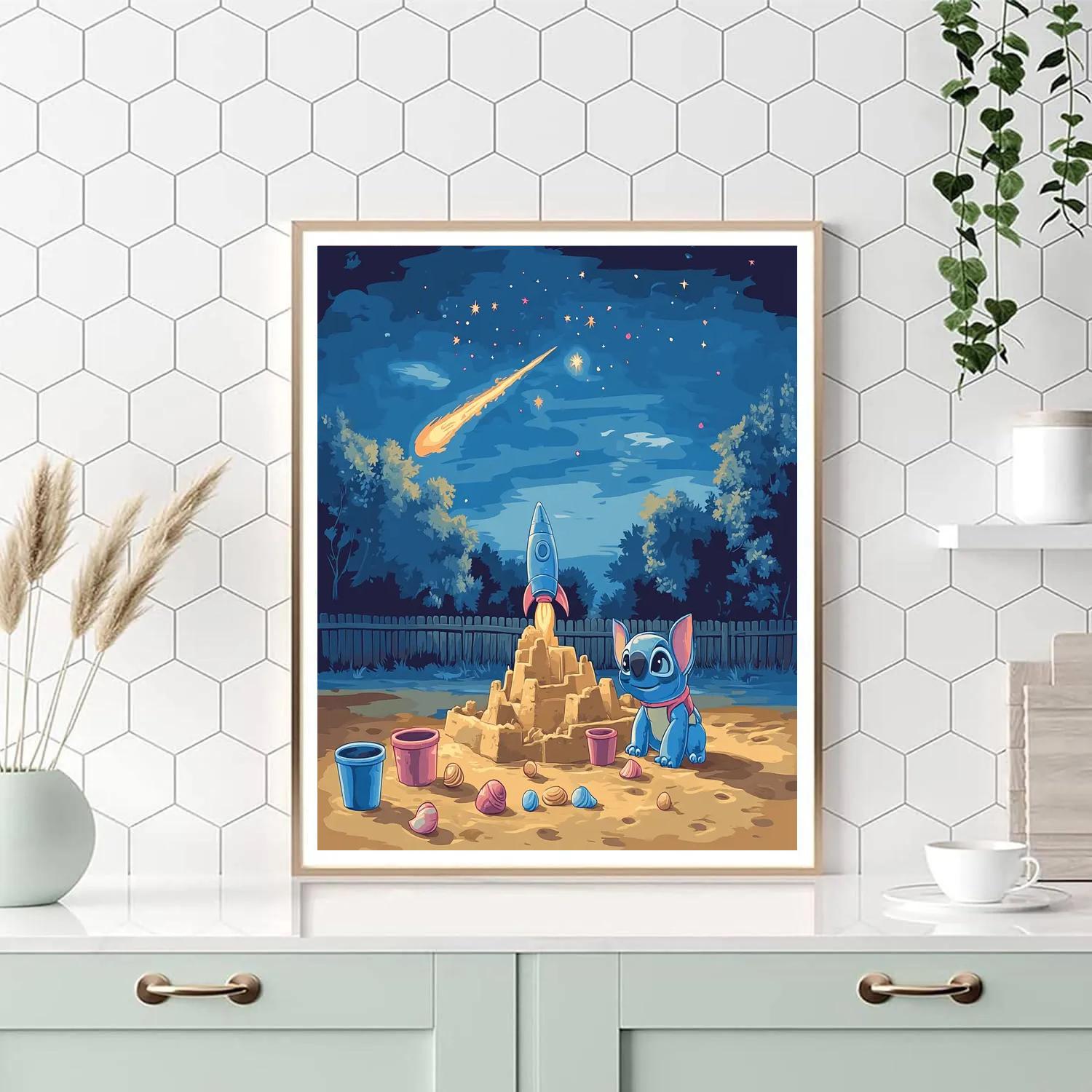 Stitch Meteor Shower Sandbox painting number kit