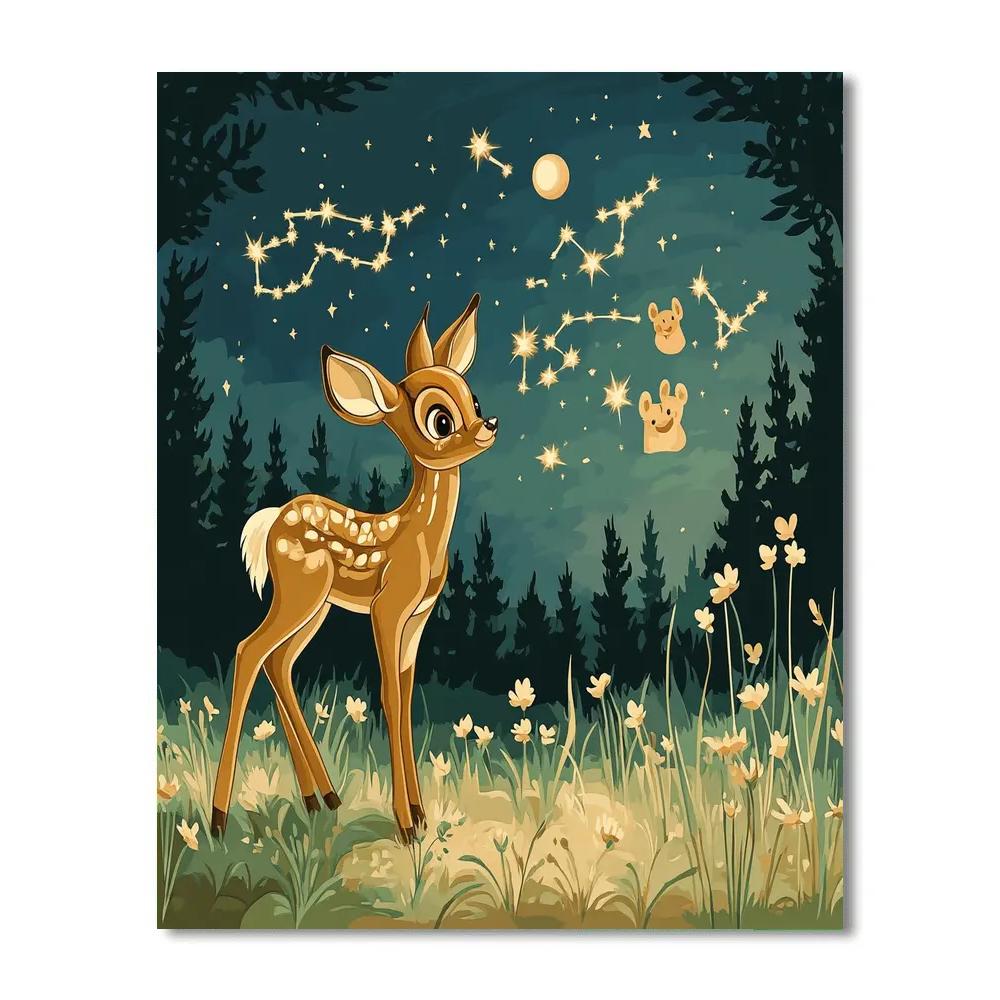 Bambi Moonlit Meadow Constellations paint by numbers
