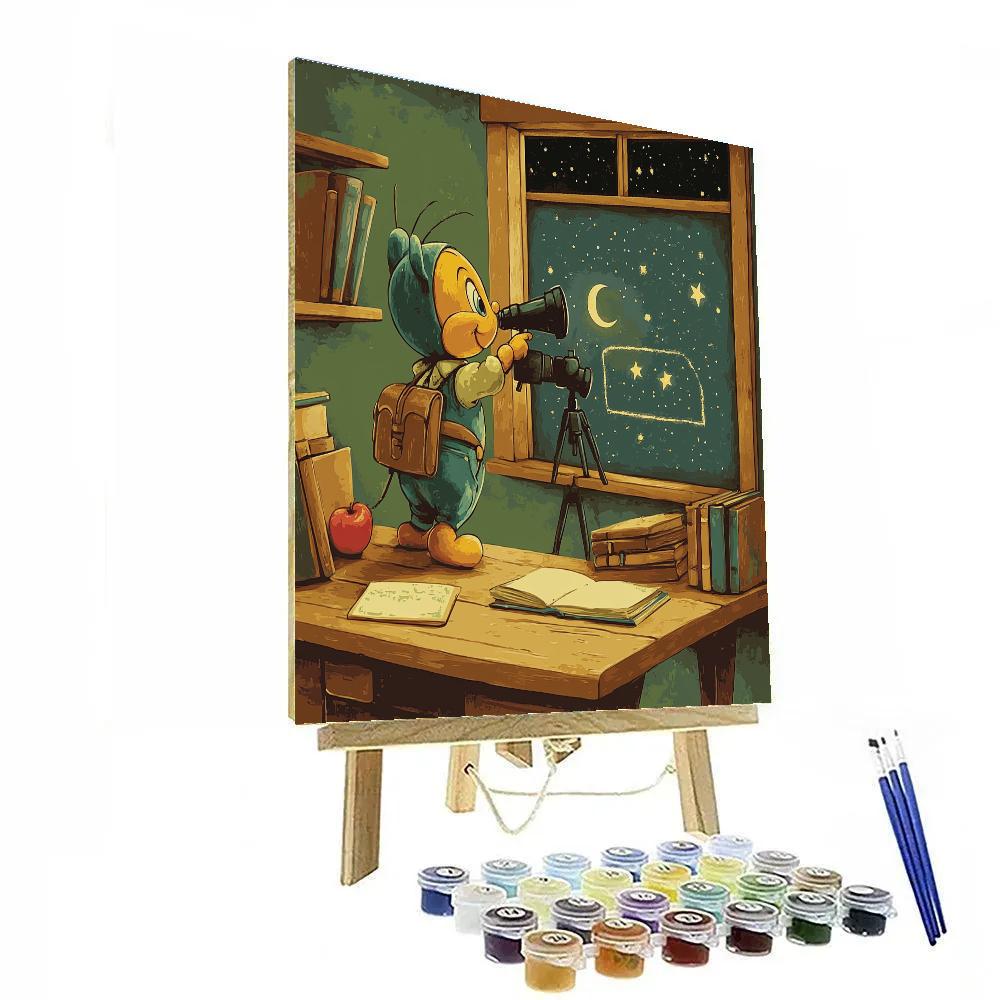 Jiminy Cricket Pocket Telescope Lesson DIY paint by numbers