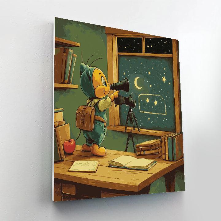 Jiminy Cricket Pocket Telescope Lesson DIY paint by numbers
