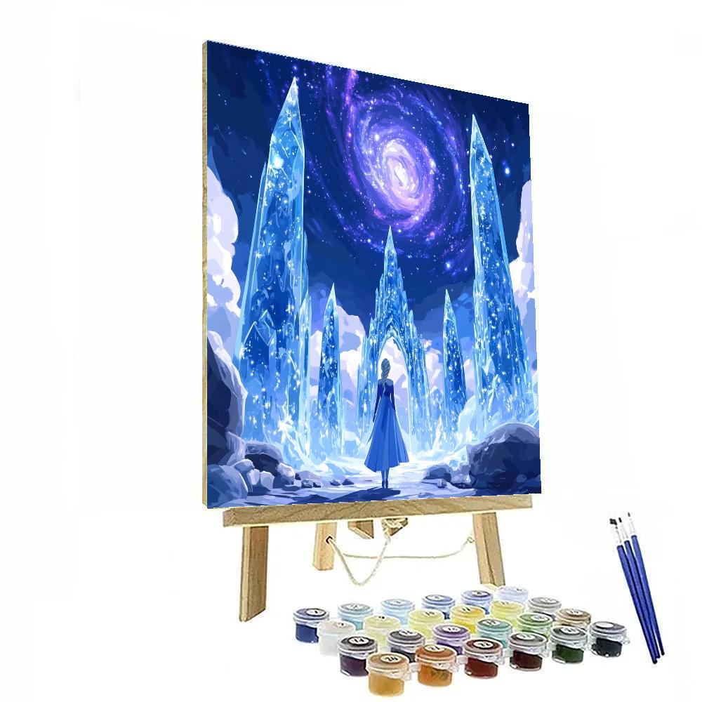 Elsa Crystal Galaxy Ice Castle Number painting