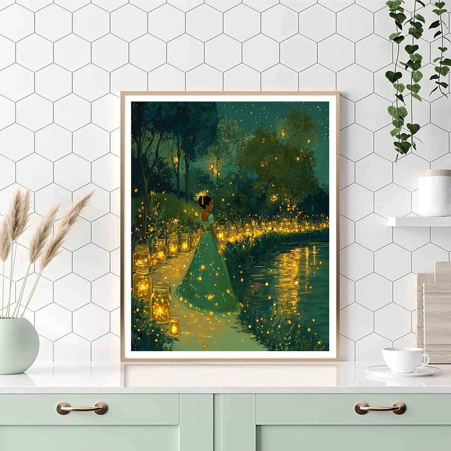 Tiana Firefly Festival Riverside paint by color