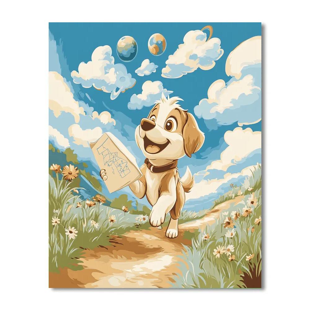 Dug Cloud Map Adventure Number painting