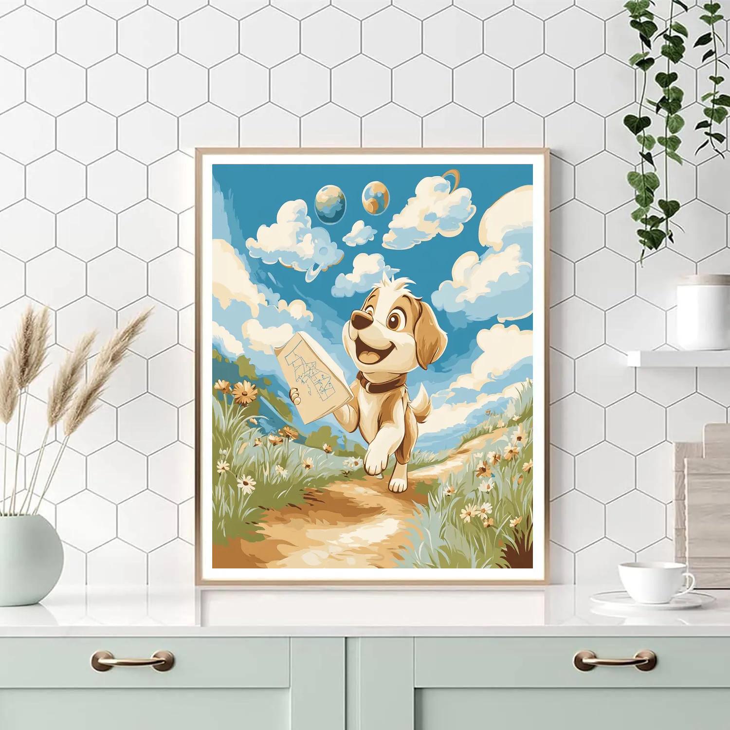 Dug Cloud Map Adventure Number painting