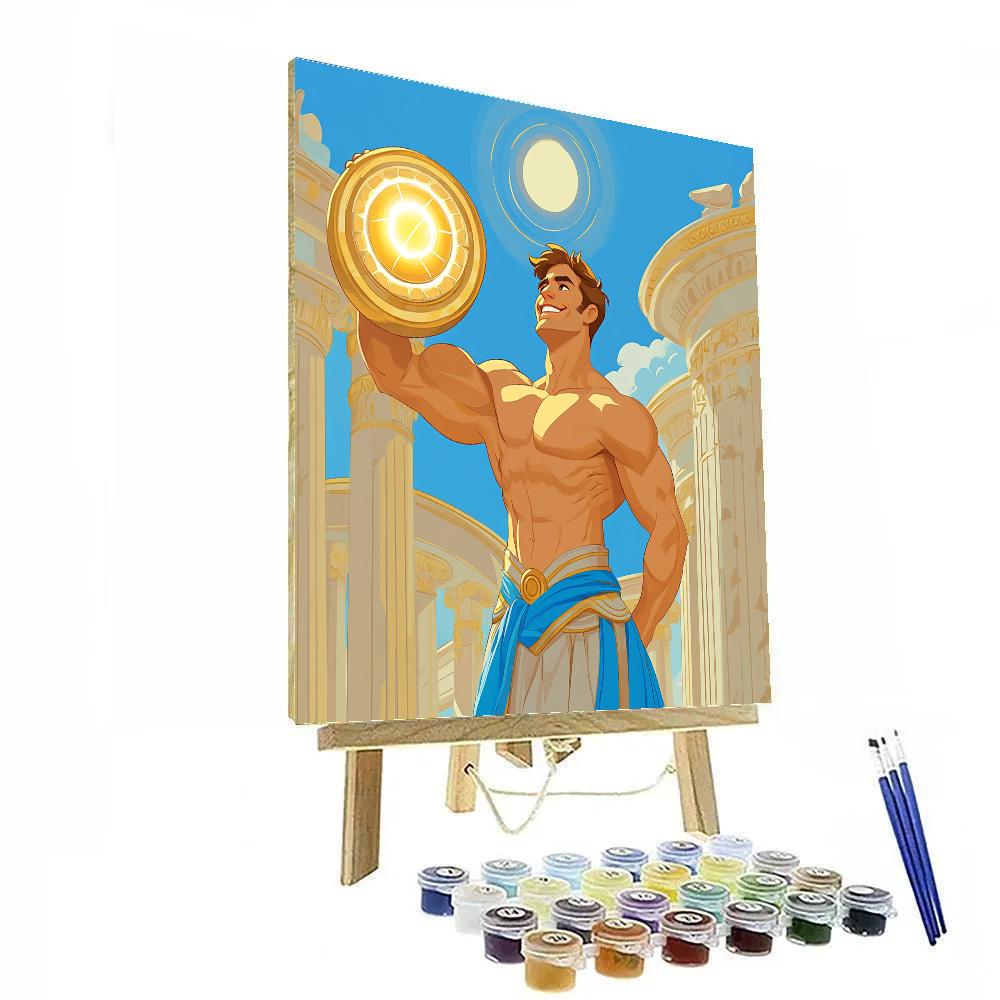 Hercules Training With Solar Rings Painting by numbers kit