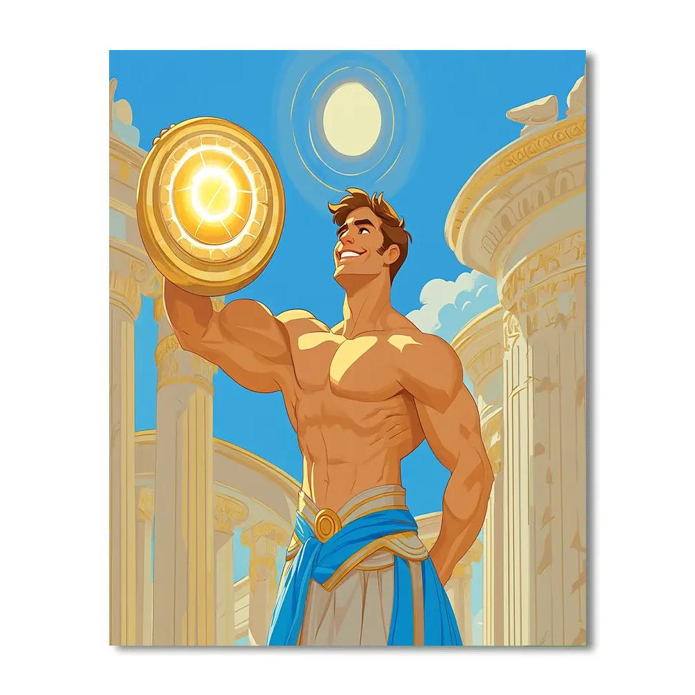 Hercules Training With Solar Rings Painting by numbers kit