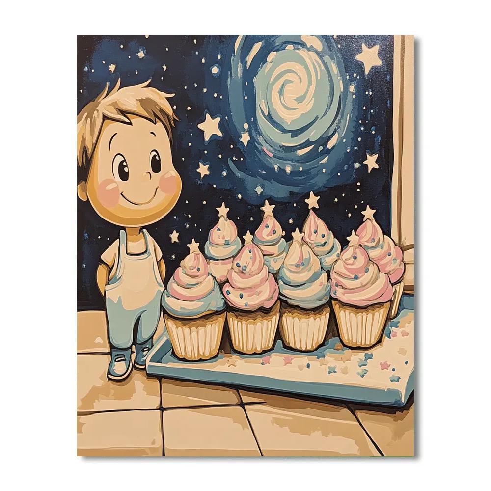 Remy Kitchen Galaxy Cupcakes paint by color