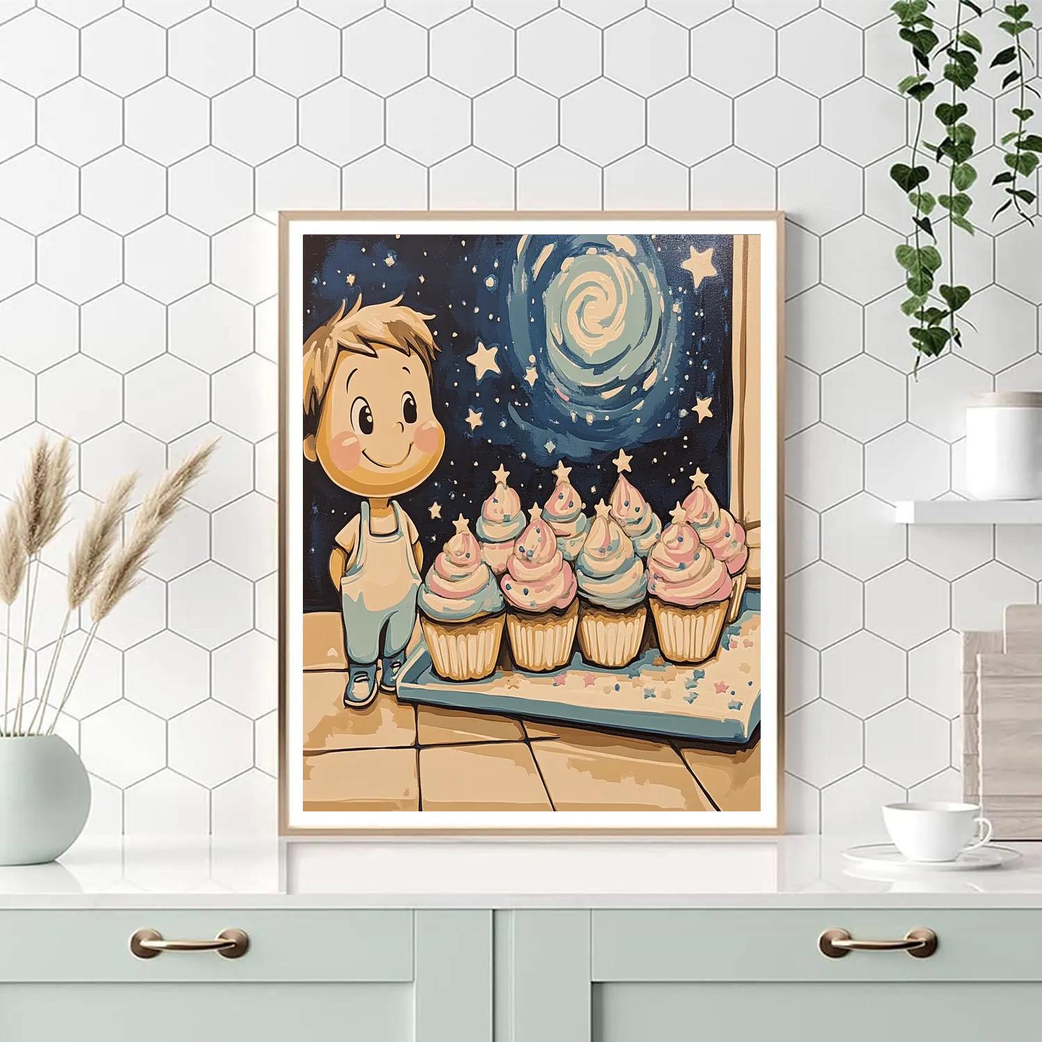 Remy Kitchen Galaxy Cupcakes paint by color