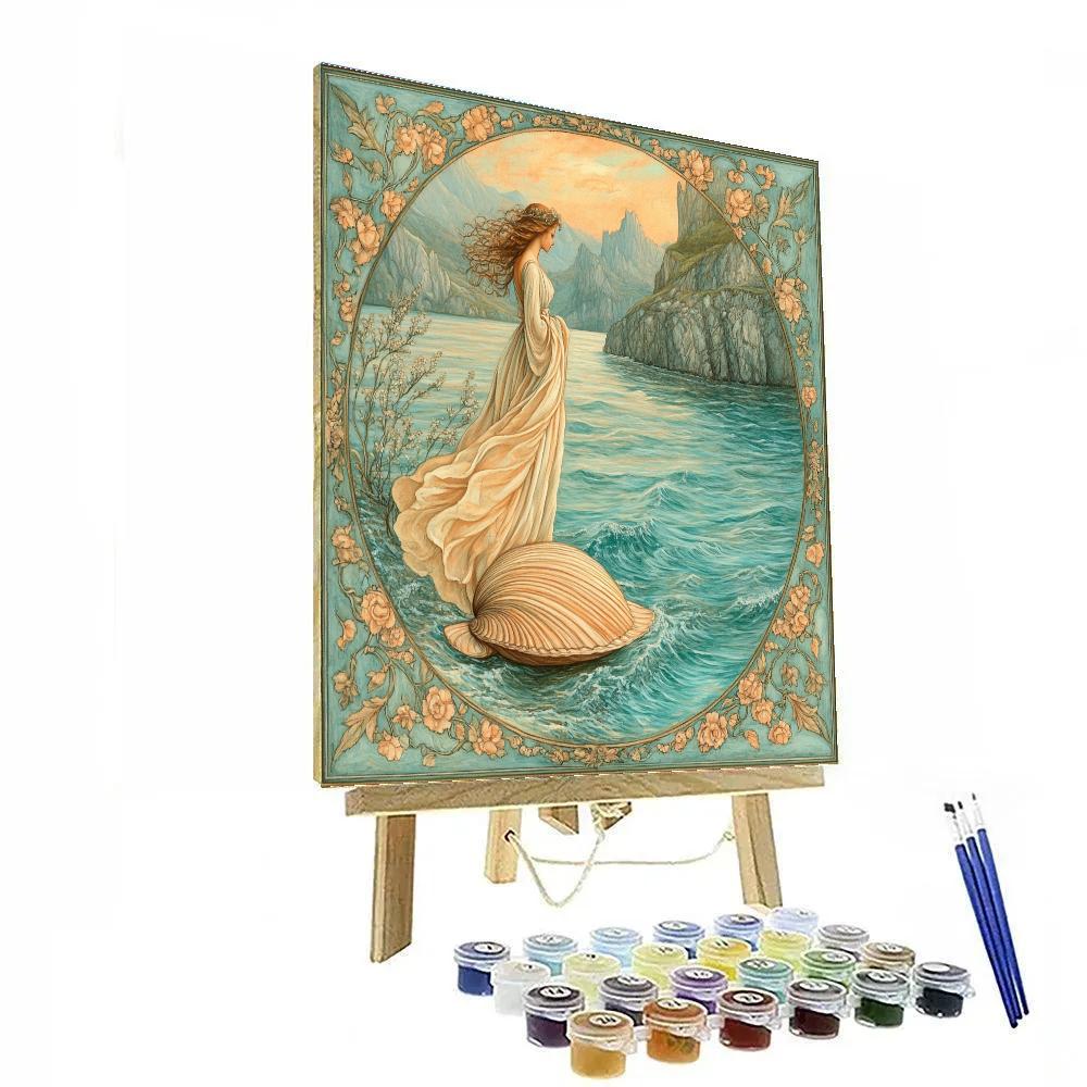 Sandro Botticelli Inspired Mythic Sea Birth Scene Painting by numbers kit