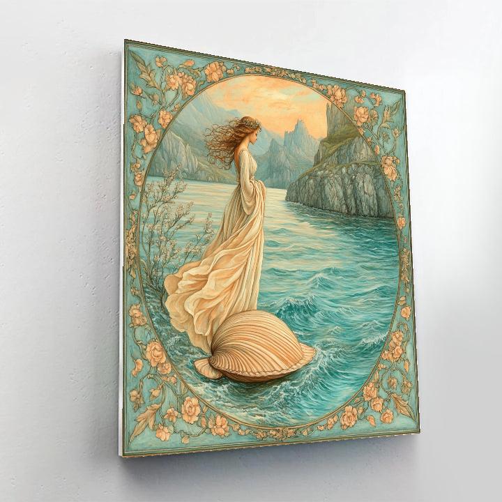 Sandro Botticelli Inspired Mythic Sea Birth Scene Painting by numbers kit