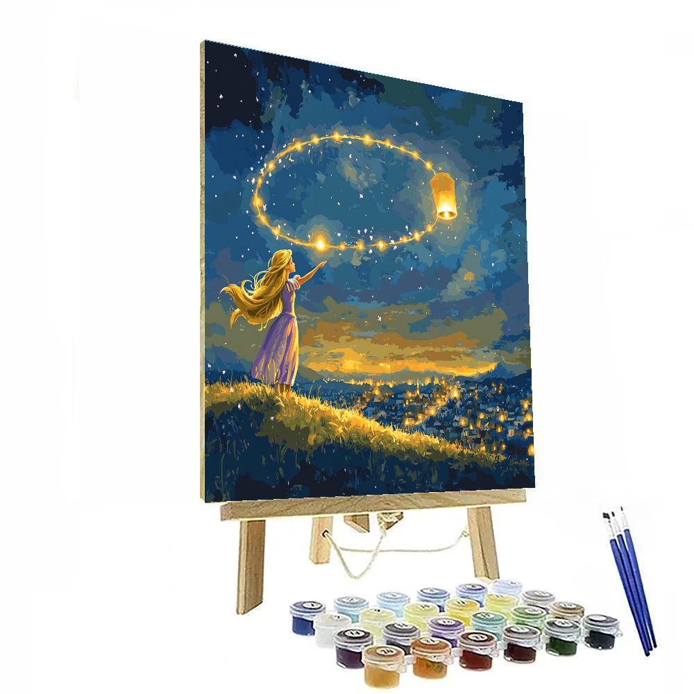 Rapunzel Floating Sky Lantern Orbit Paint by numbers art