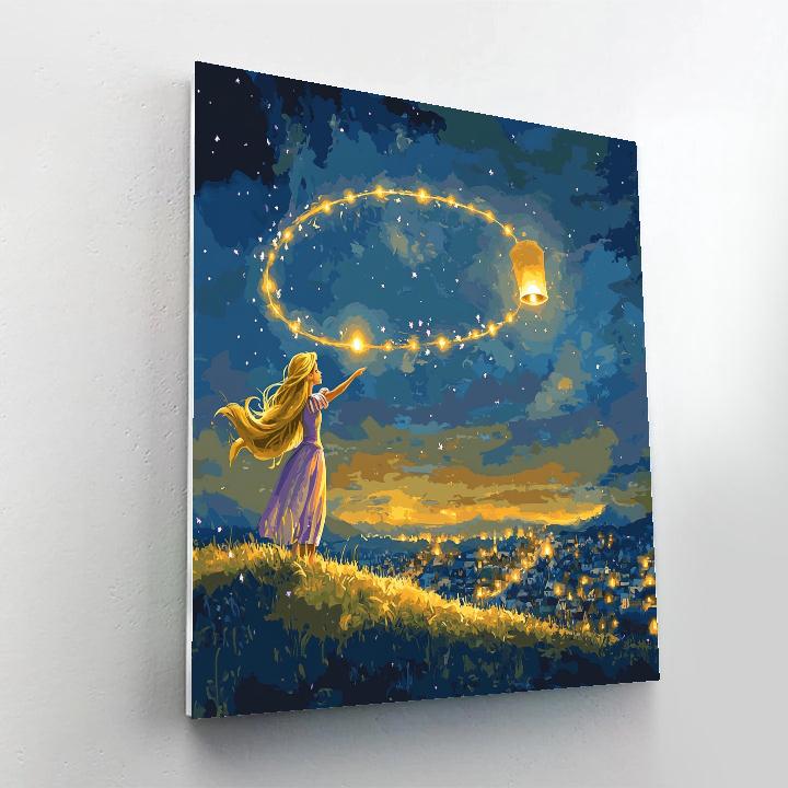 Rapunzel Floating Sky Lantern Orbit Paint by numbers art