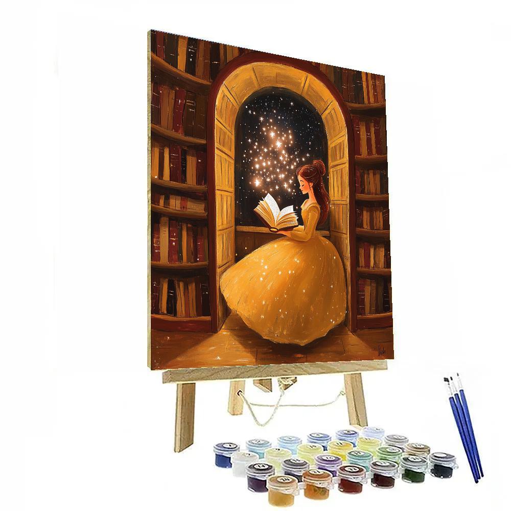 Belle Library Stardust Storytime Painting by numbers kit