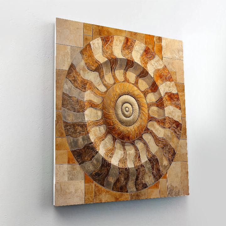 Michelangelo Inspired Fossil Reef Spiral Paint by numbers kits
