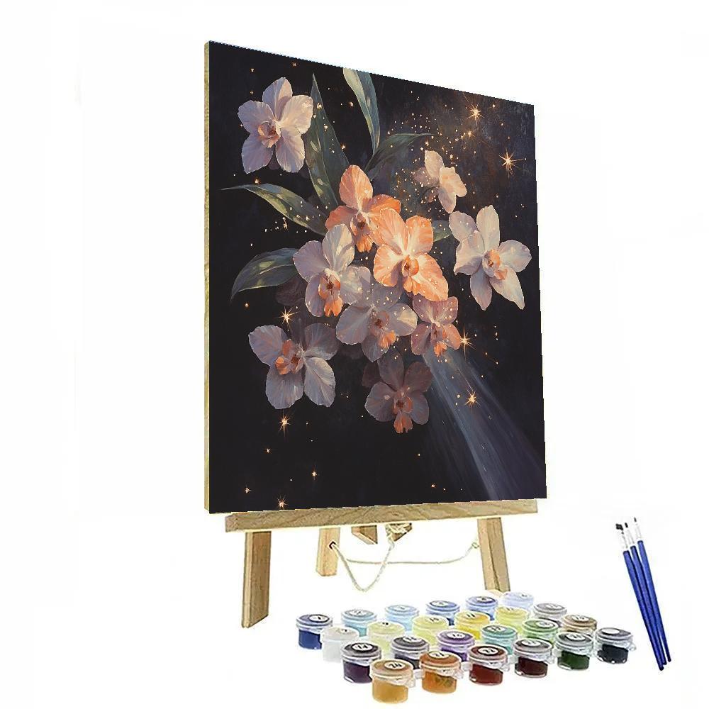 Edgar Degas Inspired Orchid Nebula Still Life Number painting