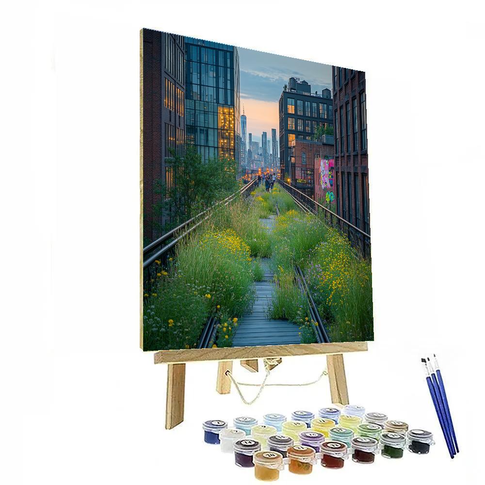 The High Line Overlooking Chelsea, New York City, United States paint by color