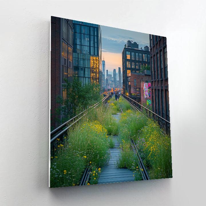 The High Line Overlooking Chelsea, New York City, United States paint by color