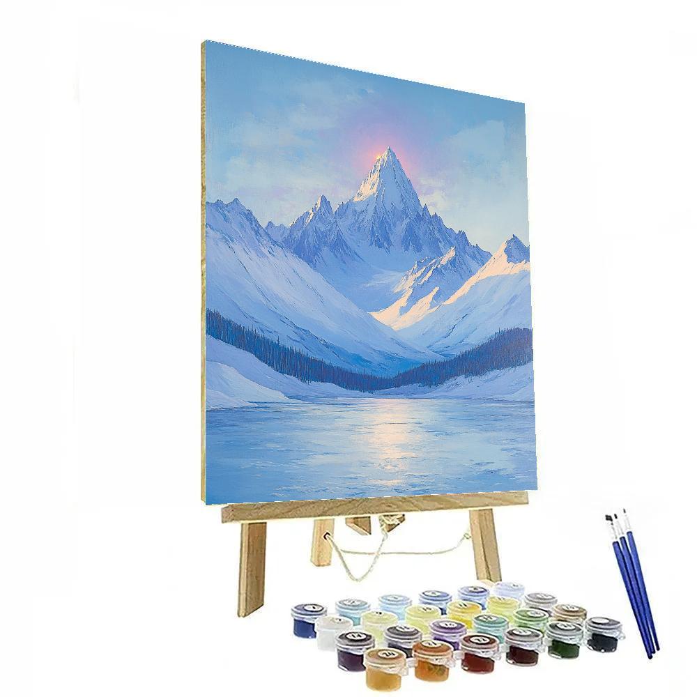 Lawren Harris Inspired Cathedral Range At Polar Dawn paint by number