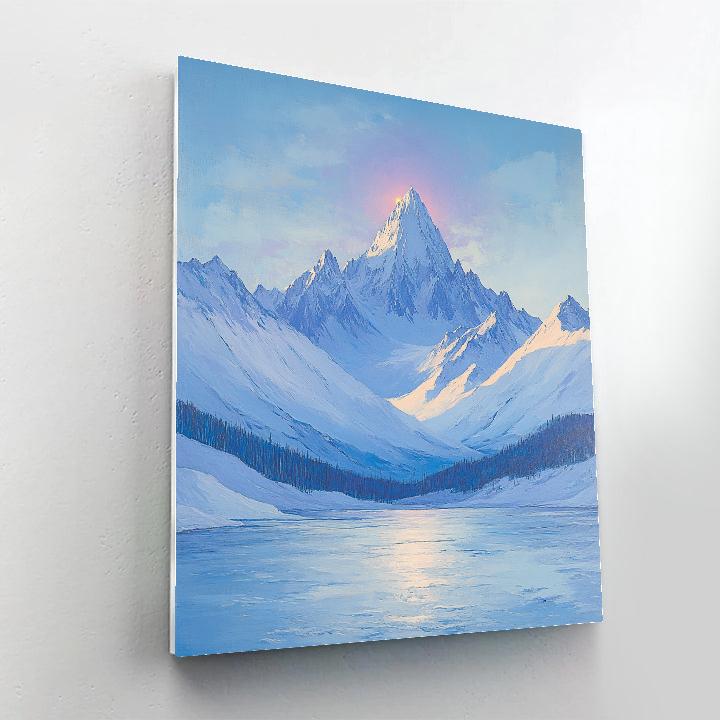 Lawren Harris Inspired Cathedral Range At Polar Dawn paint by number