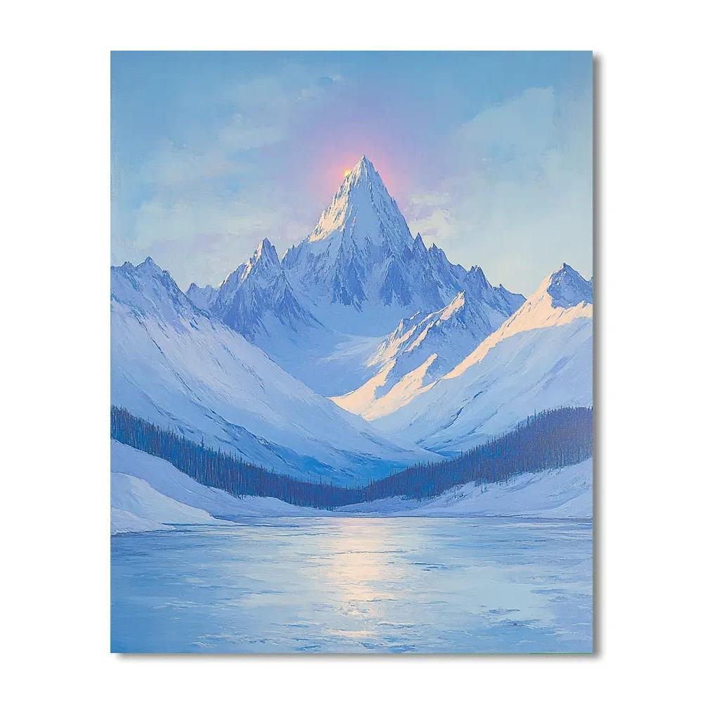 Lawren Harris Inspired Cathedral Range At Polar Dawn paint by number