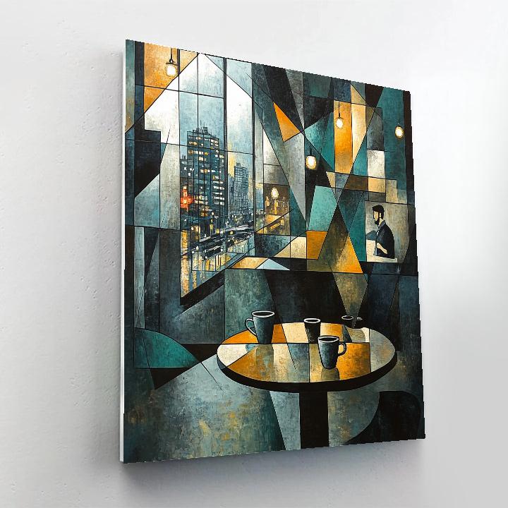 Pablo Picasso Inspired Cubist Cafe At Closing Time Numbered painting kits