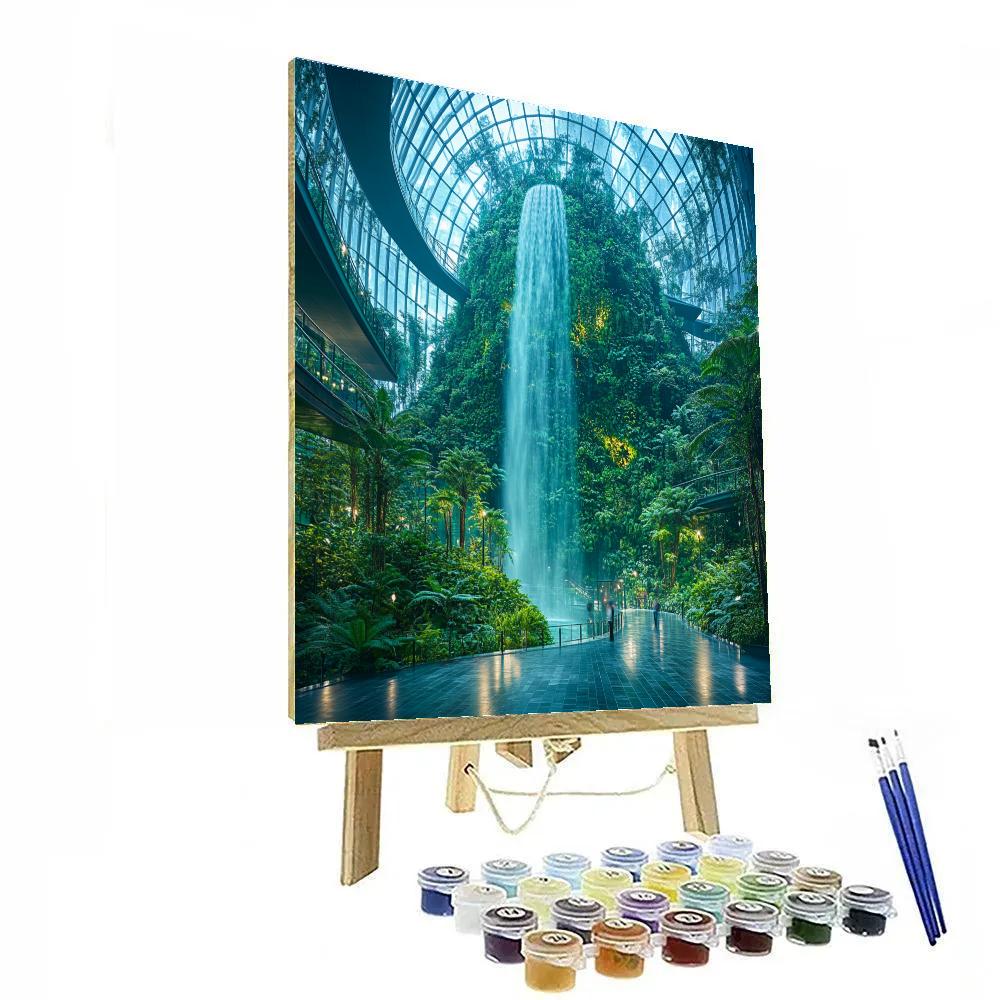 Cloud Forest Dome Interior, Singapore paint by numbers