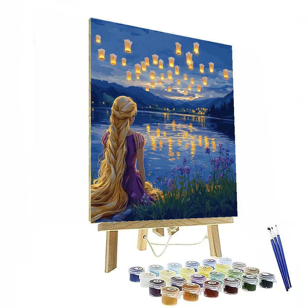 Rapunzel Floating Lantern Sky Harbor Numbered painting kits