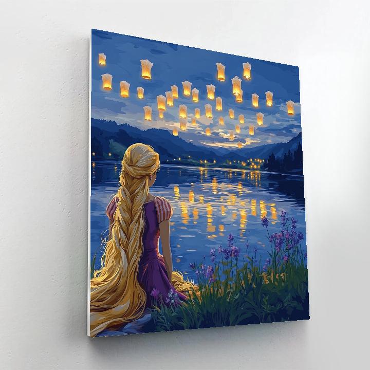 Rapunzel Floating Lantern Sky Harbor Numbered painting kits