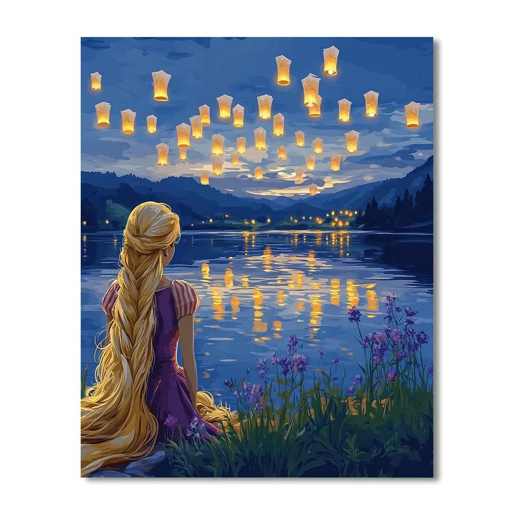 Rapunzel Floating Lantern Sky Harbor Numbered painting kits