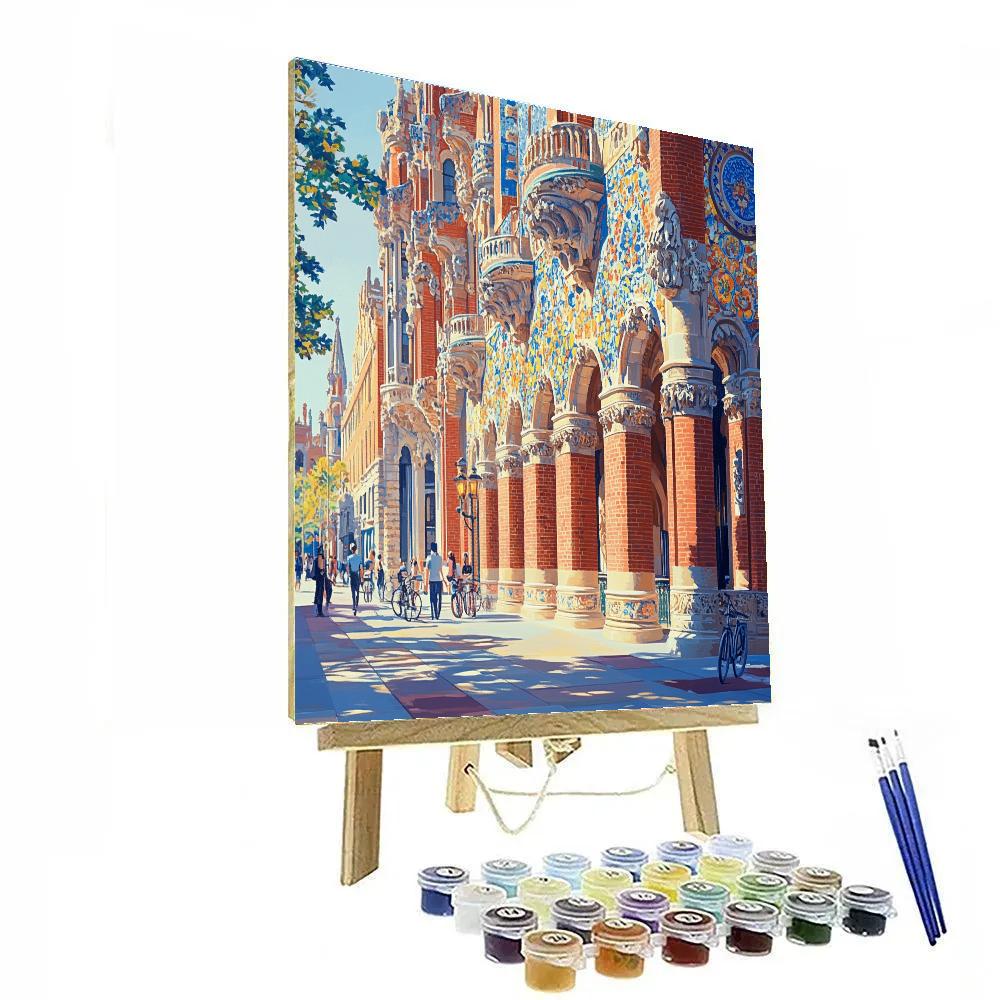 Palau De La Musica Catalana Facade, Barcelona, Spain Number painting