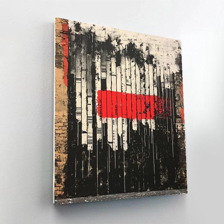 Banksy Inspired Barcode Nebula Protest painting number kit