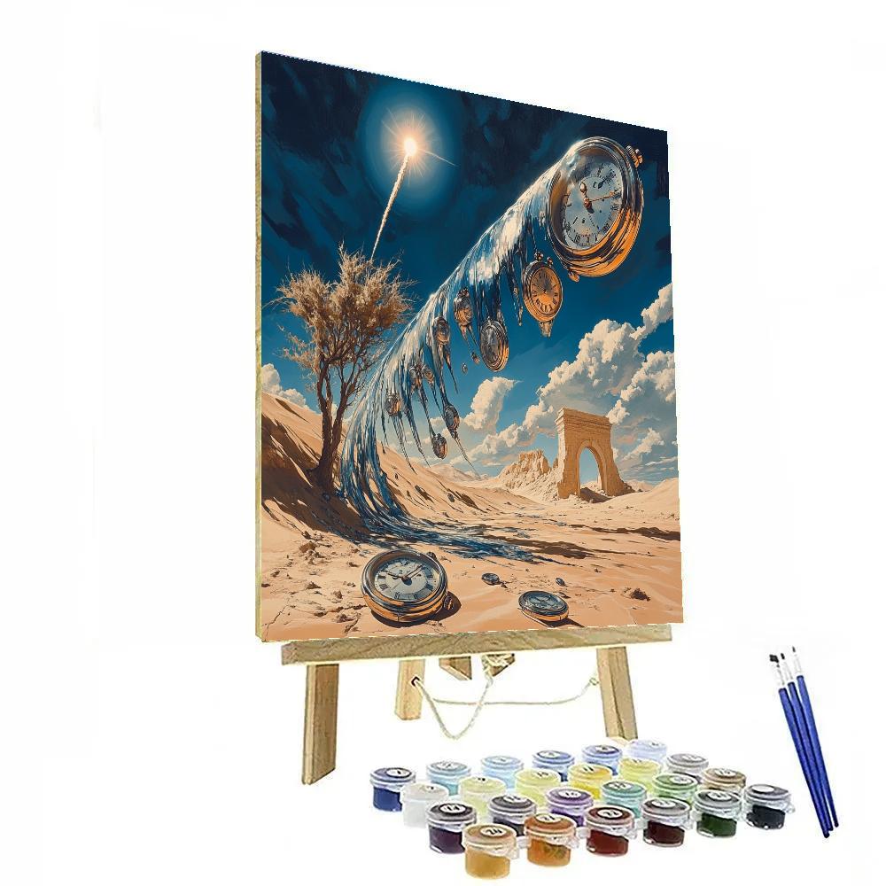 Salvador Dali Inspired Desert Clockwork Comet paint by color