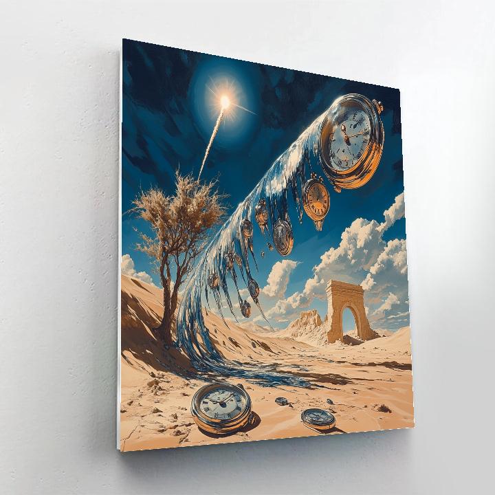 Salvador Dali Inspired Desert Clockwork Comet paint by color