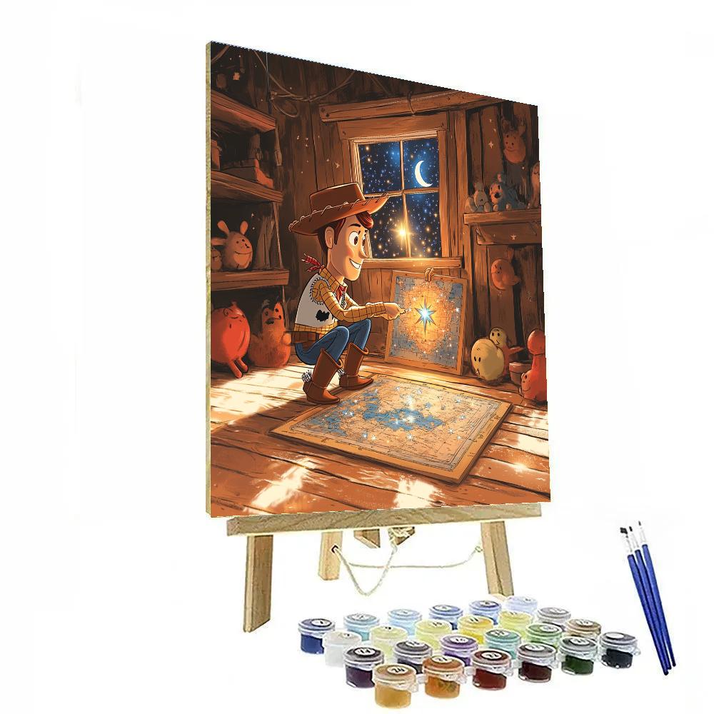 Woody Toy Barn Star Map Mystery Numbered painting kits