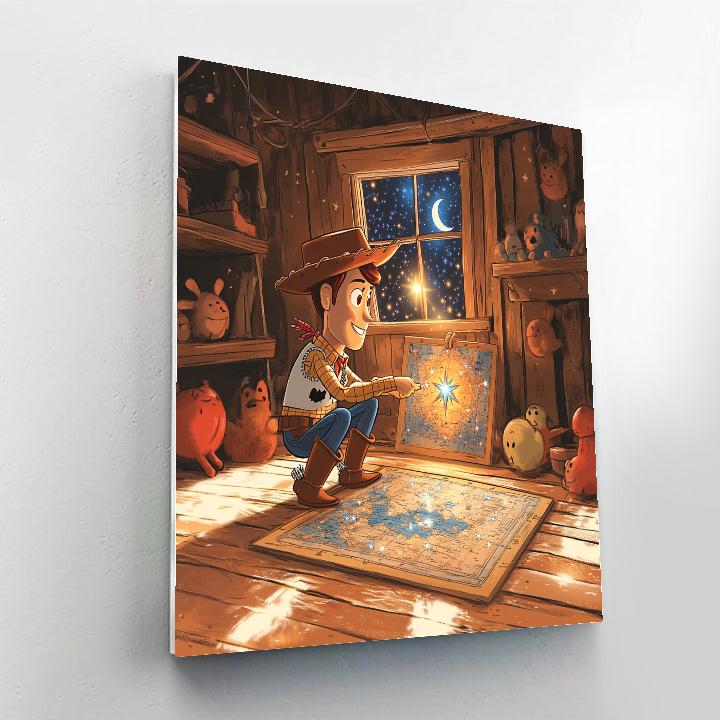 Woody Toy Barn Star Map Mystery Numbered painting kits