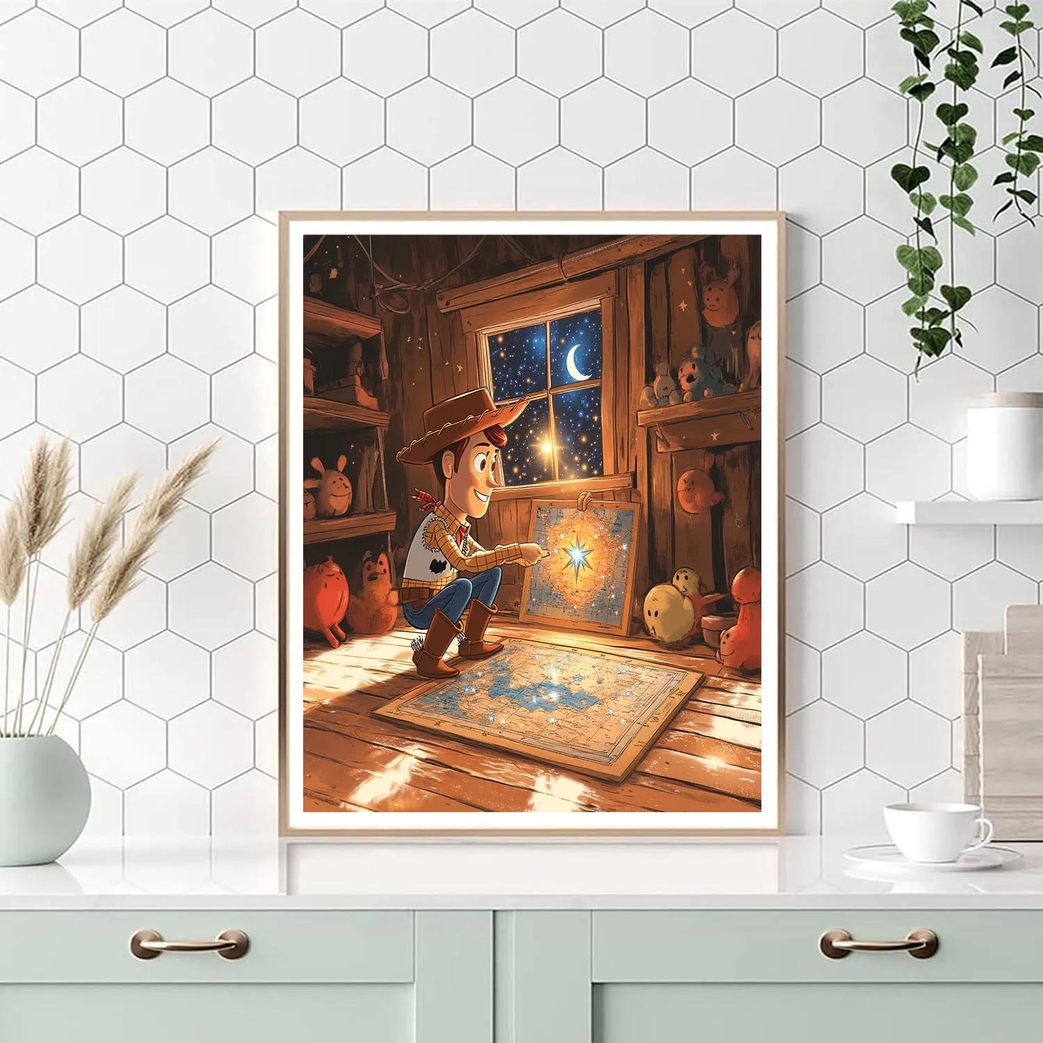 Woody Toy Barn Star Map Mystery Numbered painting kits