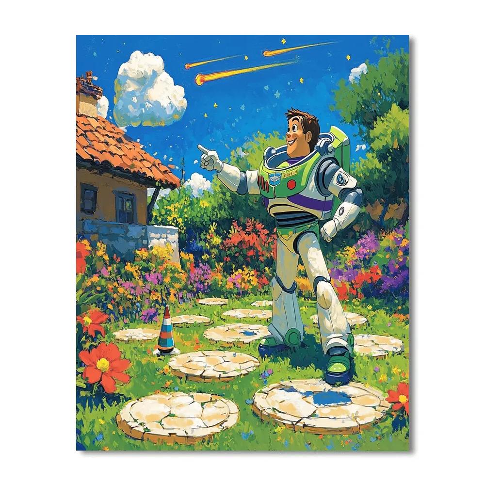 Buzz Lightyear Meteor Garden Training paint by number