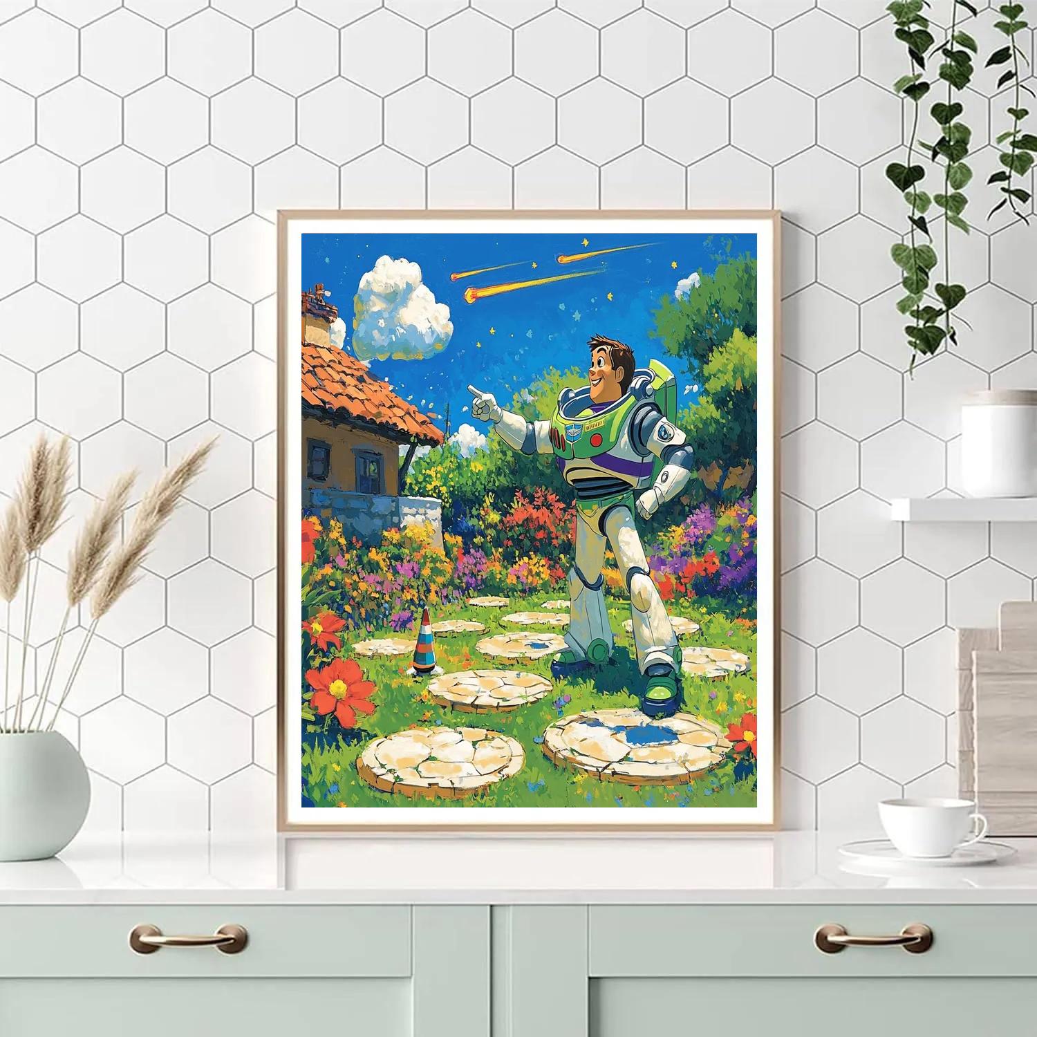 Buzz Lightyear Meteor Garden Training paint by number