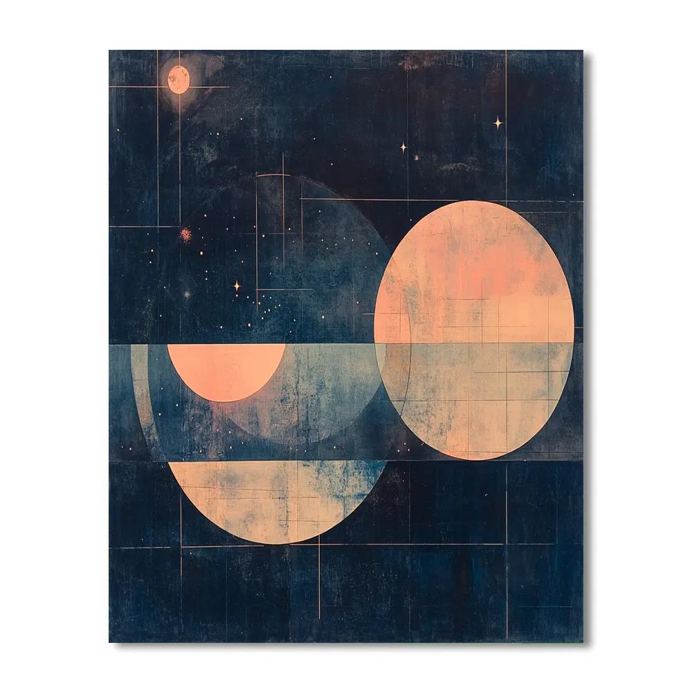 Paul Klee Inspired Nocturne Of Nested Orbits DIY paint by numbers