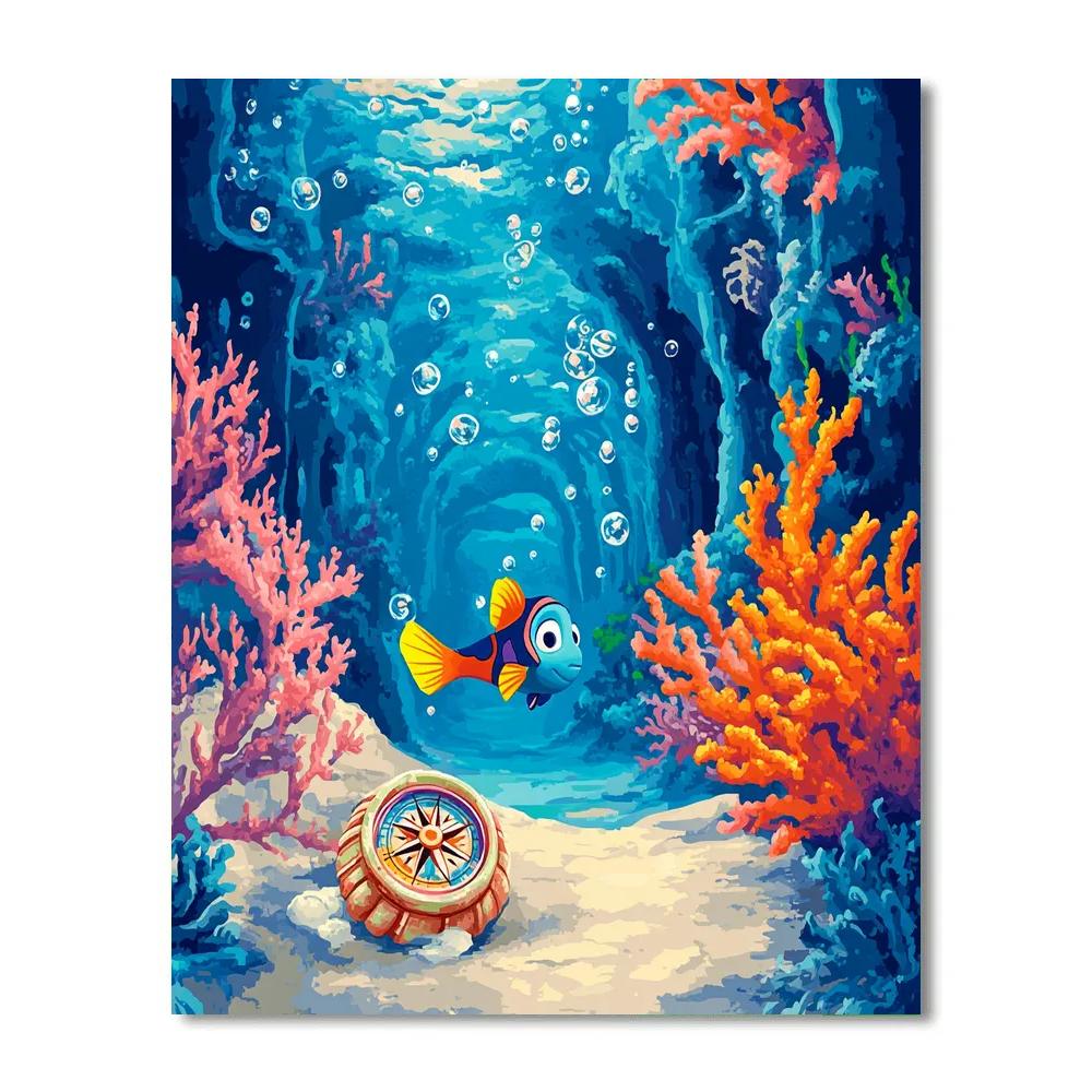 Dory Coral Compass Quest Painting by numbers kit